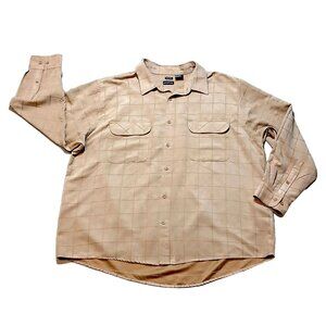 George Sueded Mens Shirt Button Front 2 Pocket Long Sleeve Big & Tall Size 2XL